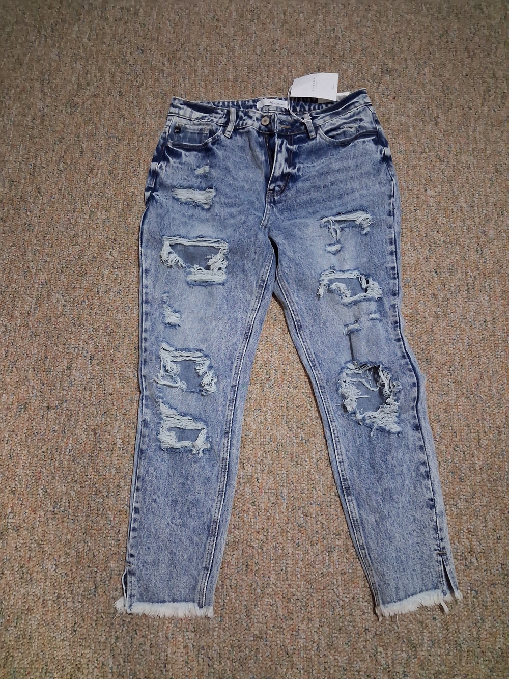 KanCan Washed Light Blue Distressed Boyfriend Jeans